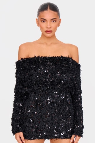 Vestido direito - Preto