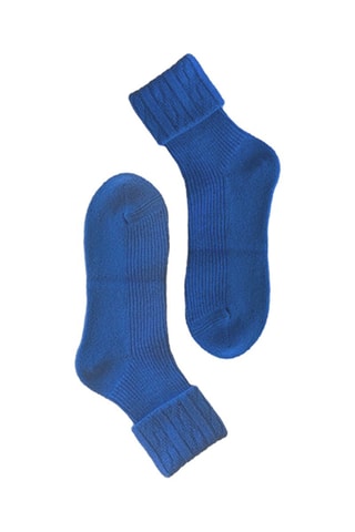 2 Paar Wollen en Kasjmier Sokken - Lichtblauw