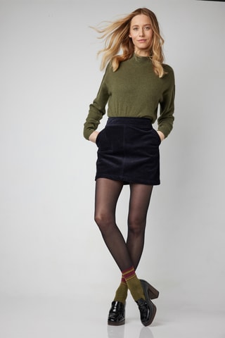 Semi-ondoorschijnende Panty - Zwart