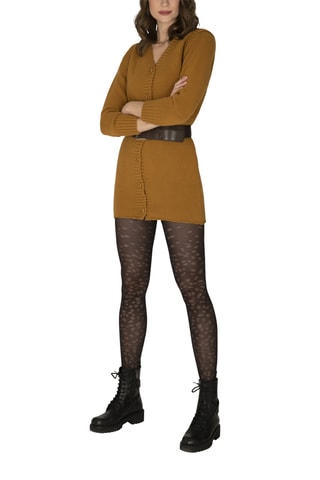 Semi-ondoorschijnende Panty - Zwart