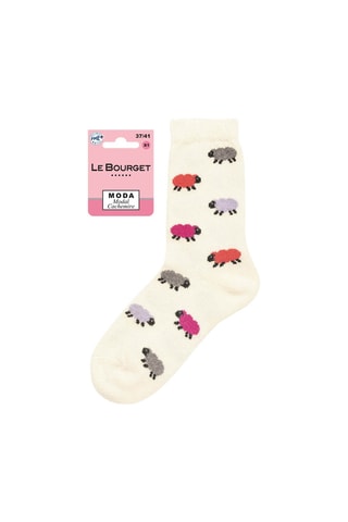 Sokken van Kasjmiermix - Crèmekleurig