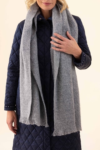Écharpe en laine Sandra - Gris chiné