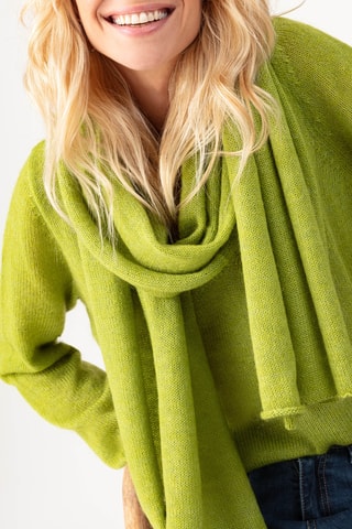 Écharpe en laine et kid mohair Lisam - Vert anis