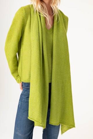 Écharpe en laine et kid mohair Lisam - Vert anis