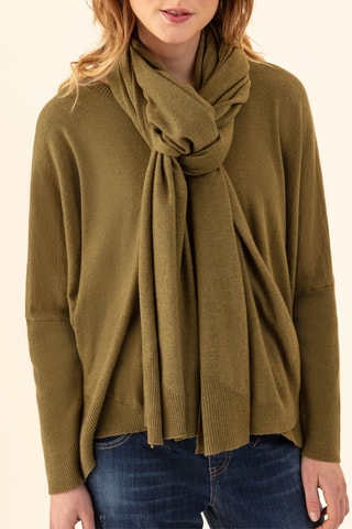 Écharpe en laine Maya - Vert olive