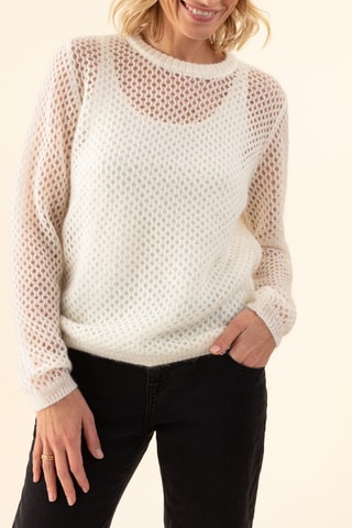 Pull en laine  et mohair Meryl - Ecru
