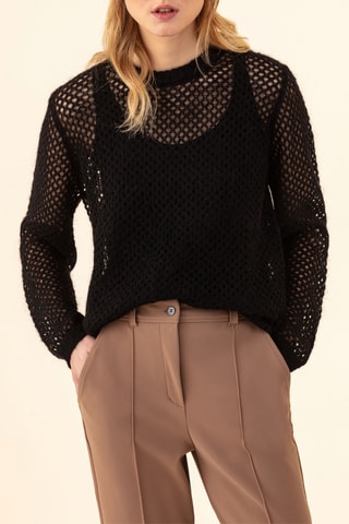 Pull en laine et mohair Meryl - Noir
