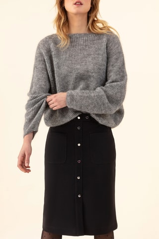 Pull en mohair Ayden - Gris chiné