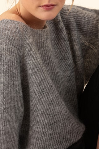 Pull en mohair Ayden - Gris chiné