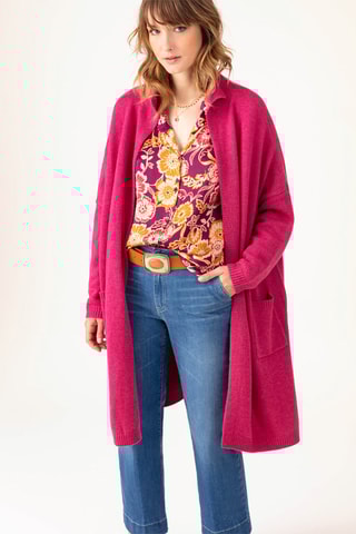 Gilet en laine Amira - Pivoine