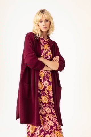 Gilet en laine Amira - Prune