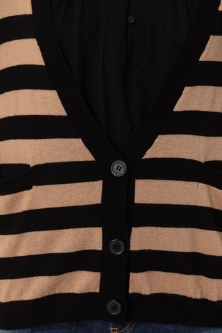 Gilet en laine Lena - Noir et camel