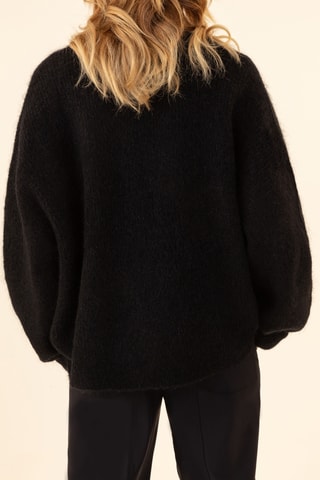 Gilet en laine et kid mohair Bonnie - Noir