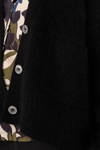 Gilet en laine et kid mohair Bonnie - Noir