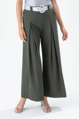 Pantalon palazzo - Kaki