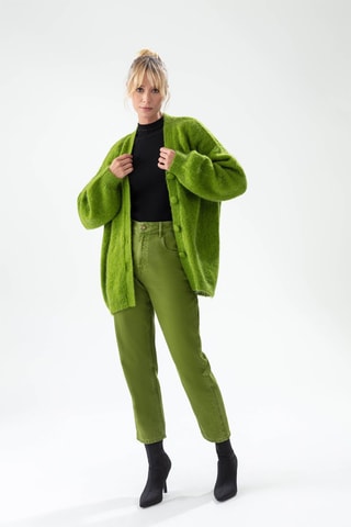 Jean taille haute - Vert