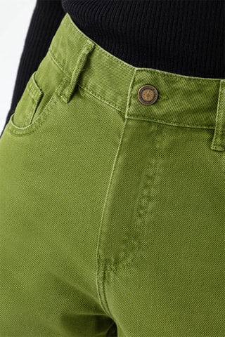 Jean taille haute - Vert