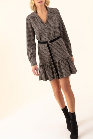 Jurk Vicky - Zwart en Beige