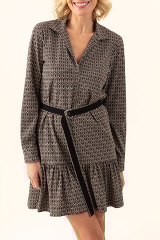 Jurk Vicky - Zwart en Beige