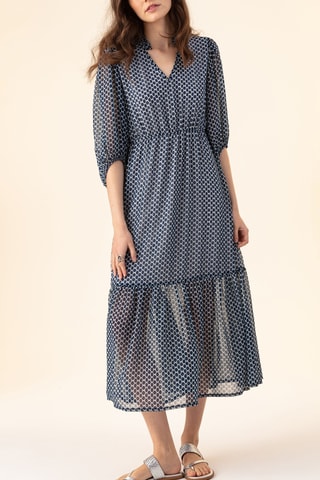 Jurk Azur - Blauw en Wit