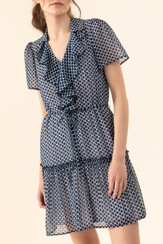 Jurk Imperia - Blauw en Wit