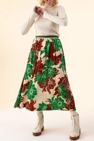 Jupe Leonard - Vert et beige