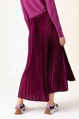 Jupe longue plissée Martin - Prune