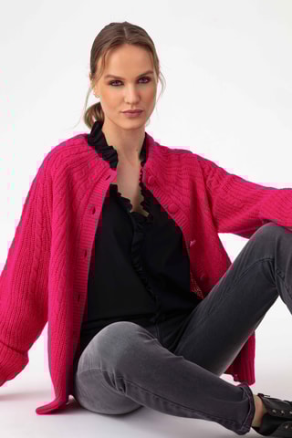 Gilet en laine - Fuchsia