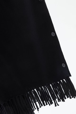 Poncho en laine sans manches - Noir