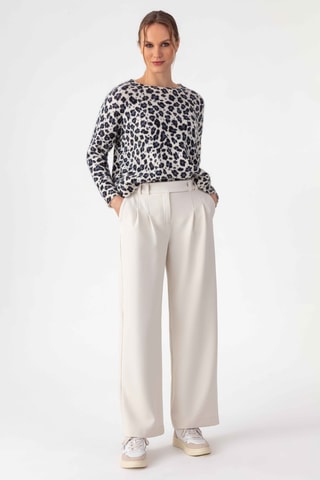 Pantalon wide legs - Écru