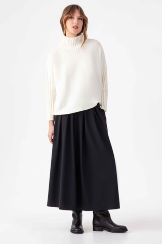 Jupe longue taille haute - Noir