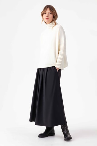 Jupe longue taille haute - Noir