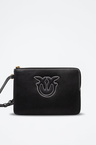 Kalfsleren Clutch - Zwart