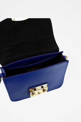 Leren Schoudertas Metropolis - Marineblauw