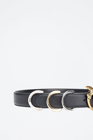 Leren Riem Doublé Goud - Zwart en Goudkleurig