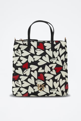 Kalfsleren Handtas Love Berry H3 - Zwart
