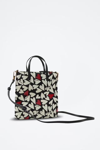 Kalfsleren Handtas Love Berry H3 - Zwart
