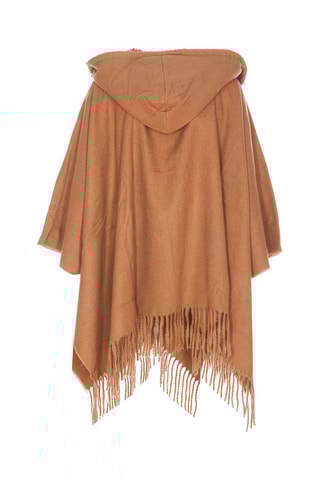 Poncho met capuchon - Camel