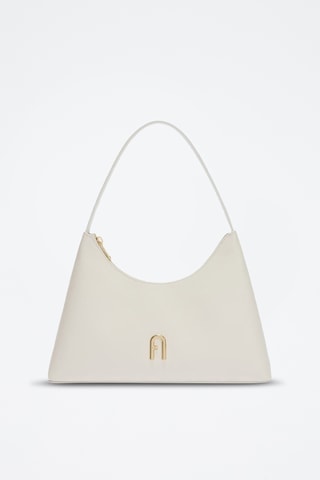 Leren Handtas Diamante - Ecru