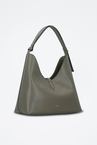 Leren Handtas Goccia - Kaki