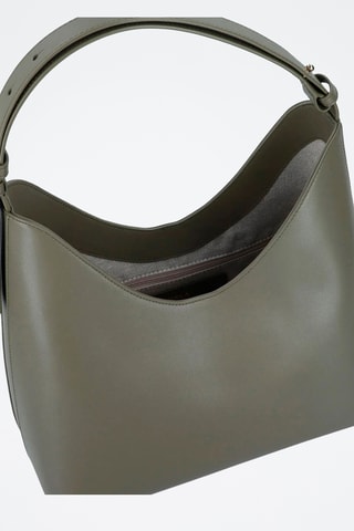 Leren Handtas Goccia - Kaki