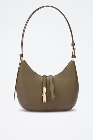 Leren Handtas Goccia - Kaki