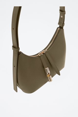 Leren Handtas Goccia - Kaki
