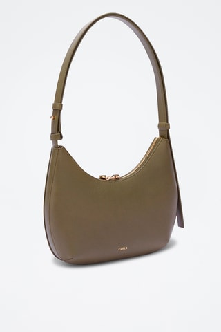 Leren Handtas Goccia - Kaki