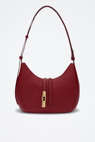 Leren Handtas Goccia - Bordeauxrood