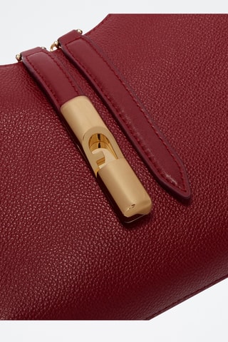 Leren Handtas Goccia - Bordeauxrood