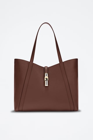 Leren Shopper Goccia - Bruin