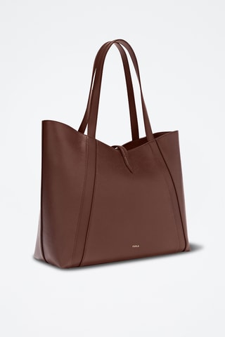 Leren Shopper Goccia - Bruin