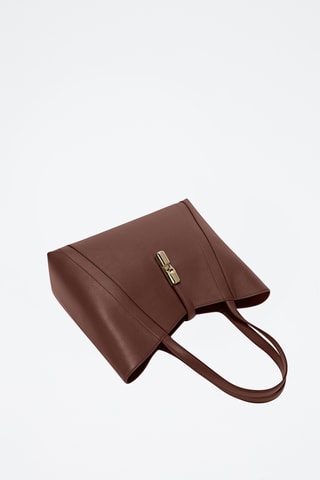 Leren Shopper Goccia - Bruin