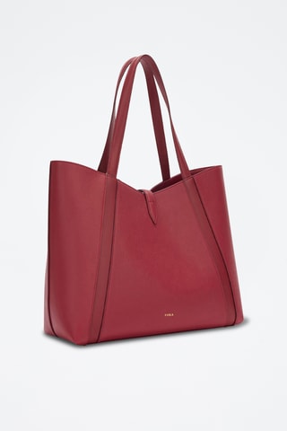 Leren Shopper Goccia - Rood